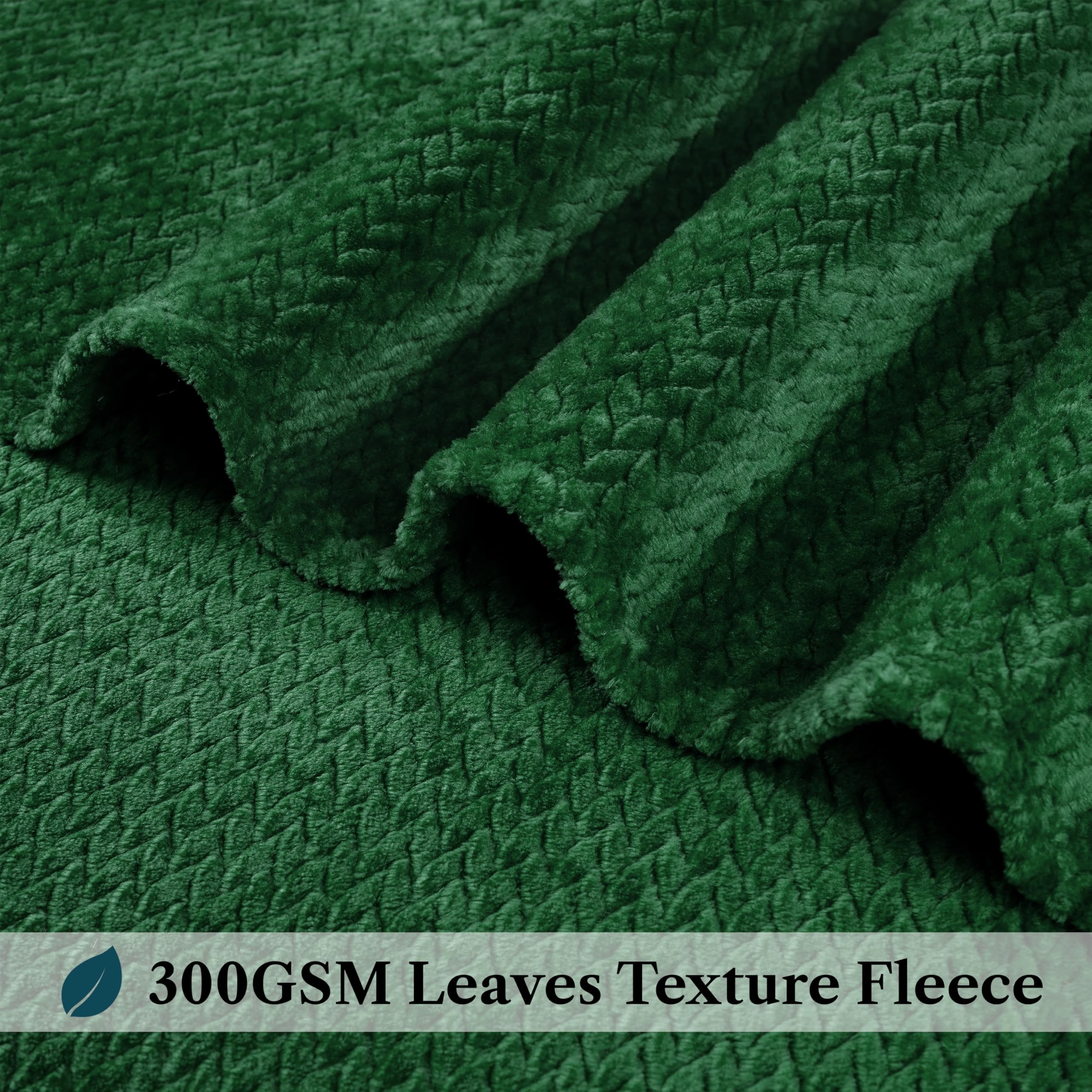Pavilia Soft Fleece Forest Green Throw Blanket For Couch, Lightweight Plush Warm Blankets For Bed, Fuzzy Cozy Flannel Blanket Th