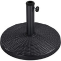 Yaheetech 22 lbs Heavy Duty Outdoor Umbrella Base 18 Round Patio Umbrella Stand Market Umbrella Base for Garden & Lawn, Black