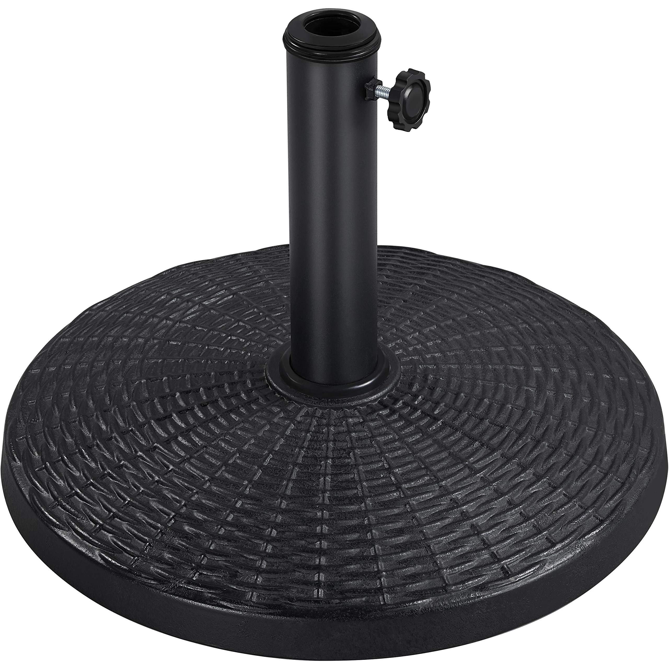 Yaheetech 22 lbs Heavy Duty Outdoor Umbrella Base 18 Round Patio Umbrella Stand Market Umbrella Base for Garden & Lawn, Black