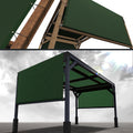 Royal Shade 7' W X 29' L Green Pergola Sun Shade Canopy Replacement Cover With Stainless Steel Weighted Rods, 95% Uv Blockage, C