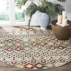 Safavieh Amsterdam Collection Area Rug - 5'1'' X 7'6'', Light Grey & Multi, Moroccan Boho Design, Non-Shedding & Easy Care, Idea