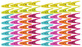 64 Plastic Clothespins w/ 6 Bright Colors - Clothes Pin, Laundry, Bag Clip, Chip Clip, Sealer, Ect.