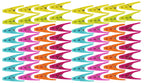 64 Plastic Clothespins w/ 6 Bright Colors - Clothes Pin, Laundry, Bag Clip, Chip Clip, Sealer, Ect.