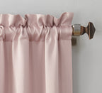 Sun Zero Easton Energy Saving Blackout Rod Pocket Curtain Panel, 40' X 95', Blush Pink