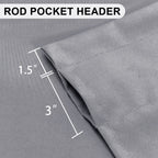 Dwcn Valance Curtains For Living Room, Kitchen Valance Solid Short Topper - Rod Pocket Basement Window Curtains -1 Panel, 42 X 1
