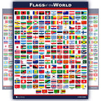 World Flags Educational Poster Laminated Young N Refined (15X20)