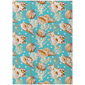 Addison Rugs Surfside Asr36 Aqua 3' X 5' Indoor Outdoor Area Rug, Easy Clean, Machine Washable, Non Shedding, Bedroom, Living Room, Dining Room, Kitchen, Patio Rug