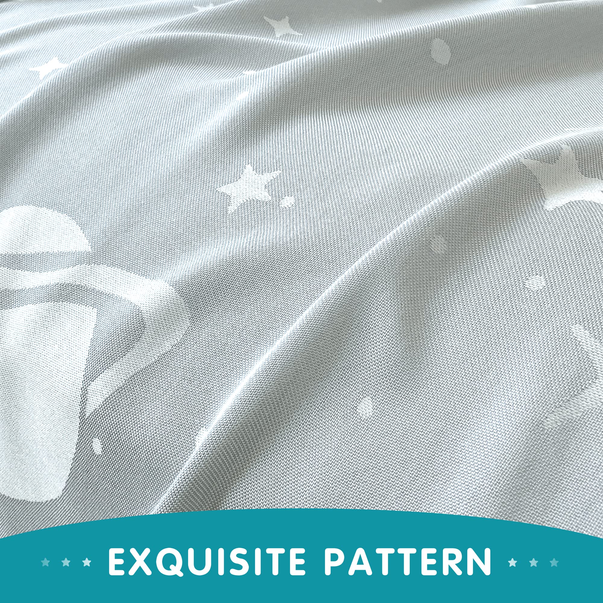 AmyHomie Grey Space Cooling Blanket for Kids, Soft Summer Throw 50x60 for Hot Sleepers, Boys & Girls