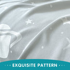 AmyHomie Grey Space Cooling Blanket for Kids, Soft Summer Throw 50x60 for Hot Sleepers, Boys & Girls