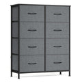 SONGMICS BELLAH Collection - Dresser for Bedroom, Chest of Drawers, Storage Organizer Unit, Closet, Entryway, Steel, 8 Drawers, 