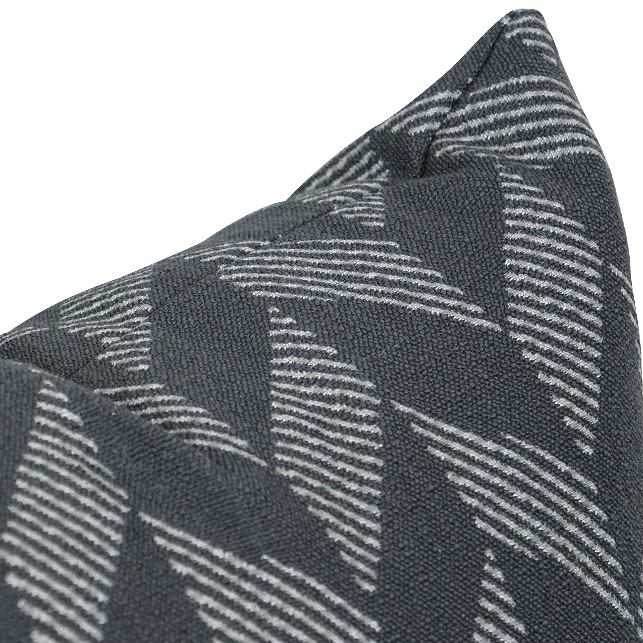 Blazing Needles Square Polyester Jacquard Throw Pillows, 17&quot;, Gannawls Paveme 2 Count