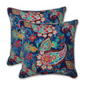Pillow Perfect Paisley Indoor/Outdoor Accent Throw Pillow, Plush Fill, Weather, And Fade Resistant, Large Throw - 18.5' X 18.5'