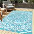 Bsmathom Outdoor Rug 5'X8' Waterproof For Patios Clearance, Outdoor Plastic Straw Rug, Portable Reversible Mats Patio Rug For Ca