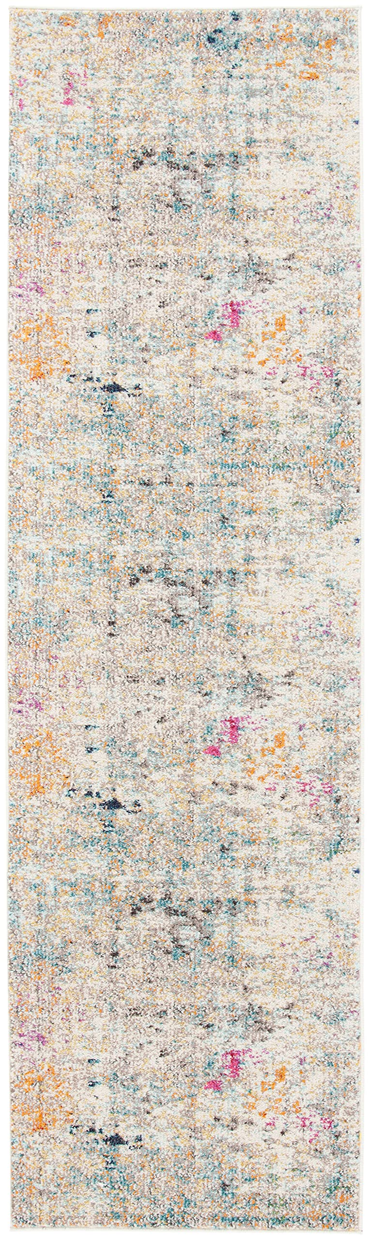 Safavieh Madison Collection Runner Rug - 2'2'' X 8', Grey & Gold, Boho Abstract Distressed Design, Non-Shedding & Easy Care, Ide