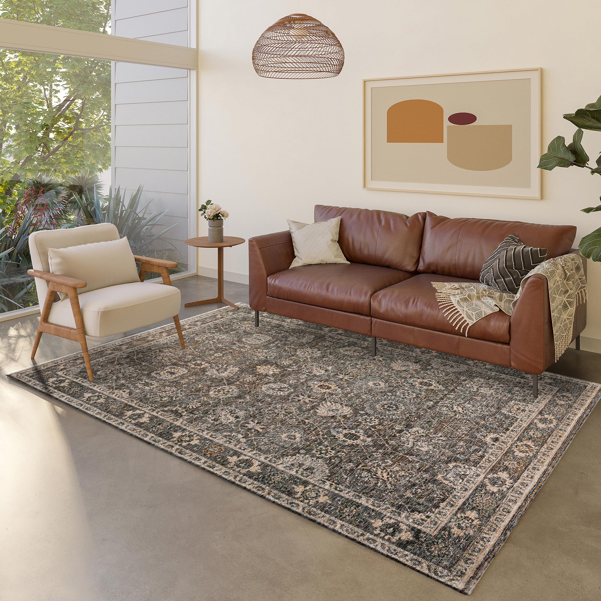 Dalyn Rugs Yarra Ya5 Gray 3' X 5' Rectangle Soft Area Rug, Easy Clean, Non Shedding, Bedroom, Entry, Living Room, Dining Room, K
