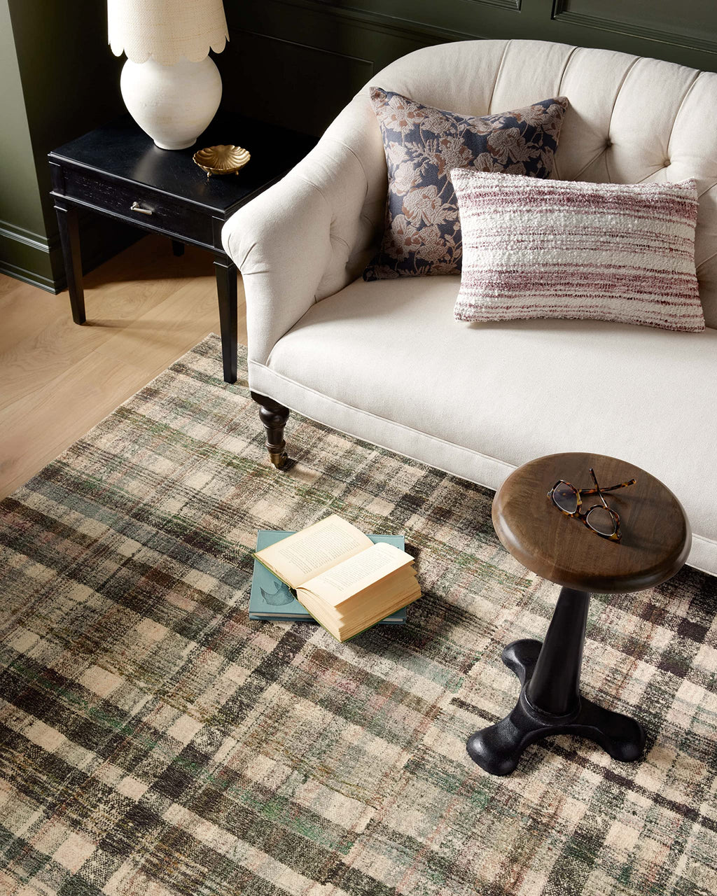 Loloi Chris Loves Julia X Humphrey Collection, Forest & Multi 2' X 3'-6'' Rectangle Area Rug - Plaid Accent Rugs For Living Room