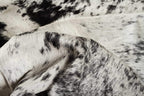 HomeRoots White & Black Cowhide, Microsuede 72' x 84' White and Black, Cowhide - Rug