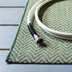 Safavieh Courtyard Collection 4' X 5'7'' Dark Green/Beige Cy8022 Indoor/ Outside Waterproof Easy Cleansingpatio Backyard Mudroom