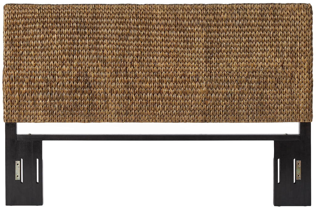 Crosley Furniture Edgewater Boho Natural Fiber Handwoven Rattan Headboard for Queen Size Bed, Seagrass, Queen
