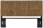 Crosley Furniture Edgewater Boho Natural Fiber Handwoven Rattan Headboard for Queen Size Bed, Seagrass, Queen