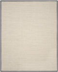 SAFAVIEH Natural Fiber Collection Area Rug - 8 x 10, Marble & Dark Grey, Border Sisal Design, Easy Care, Ideal for High Traffi