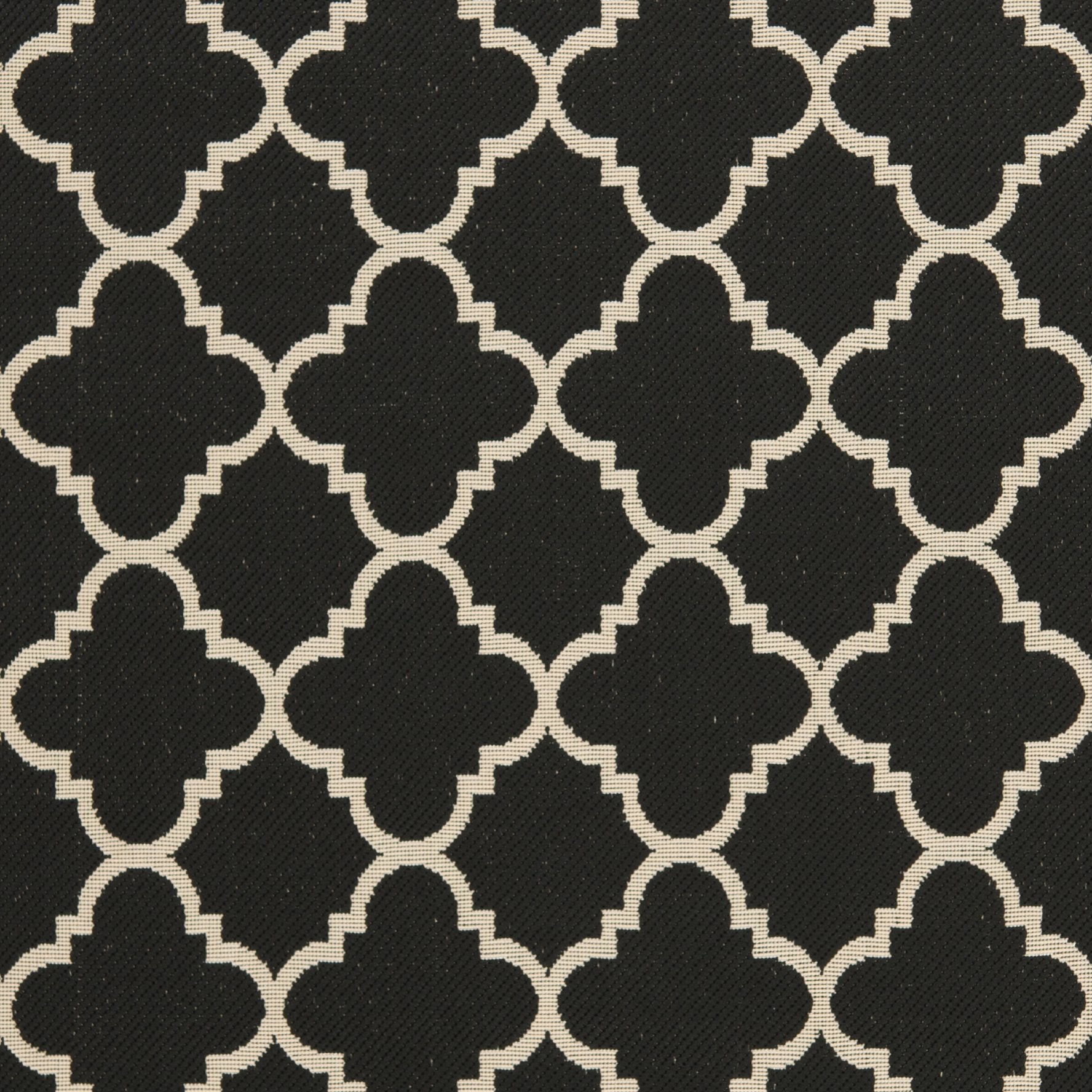 Safavieh Courtyard Collection 2' X 3'7' Black/Beige Cy6918 Trellis Indoor/ Outdoor Waterproof Easy Cleaning Patio Backyard Accent Rug