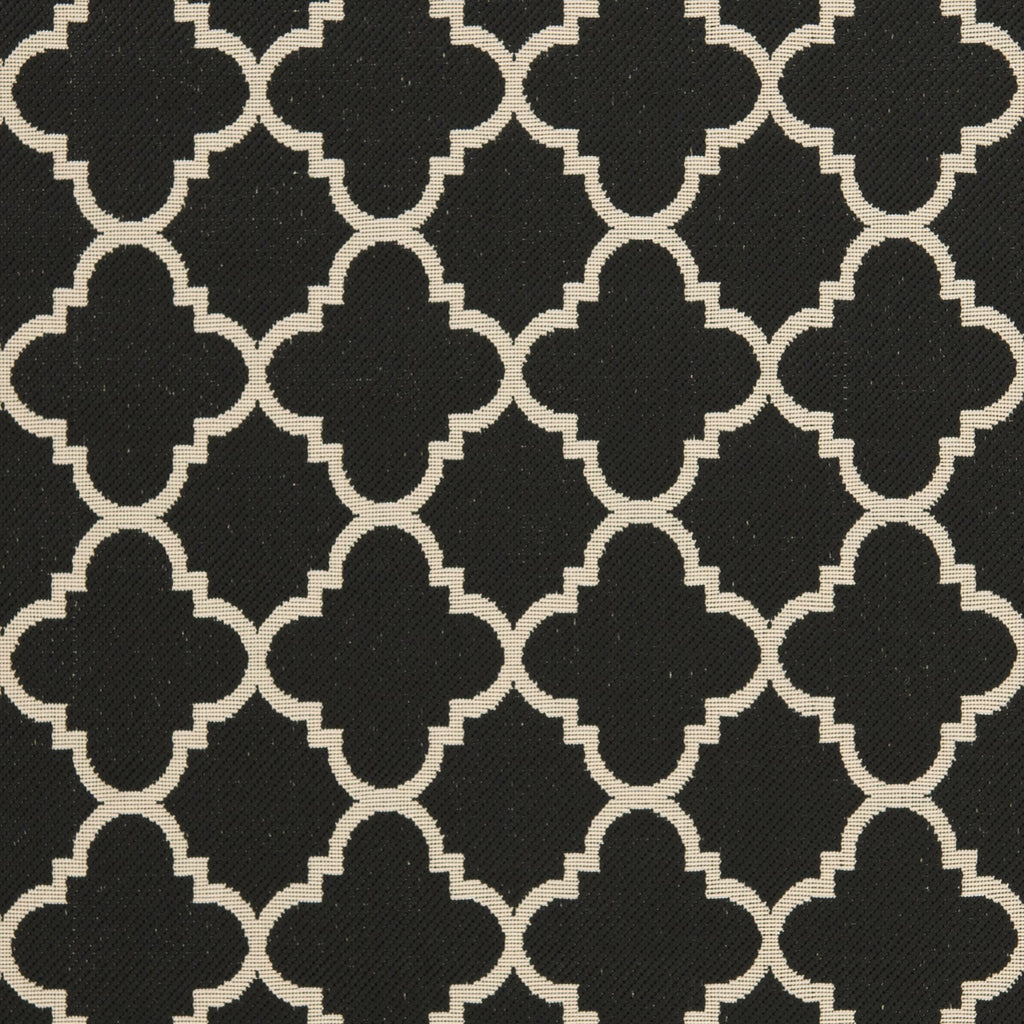 Safavieh Courtyard Collection 2' X 3'7' Black/Beige Cy6918 Trellis Indoor/ Outdoor Waterproof Easy Cleaning Patio Backyard Accent Rug