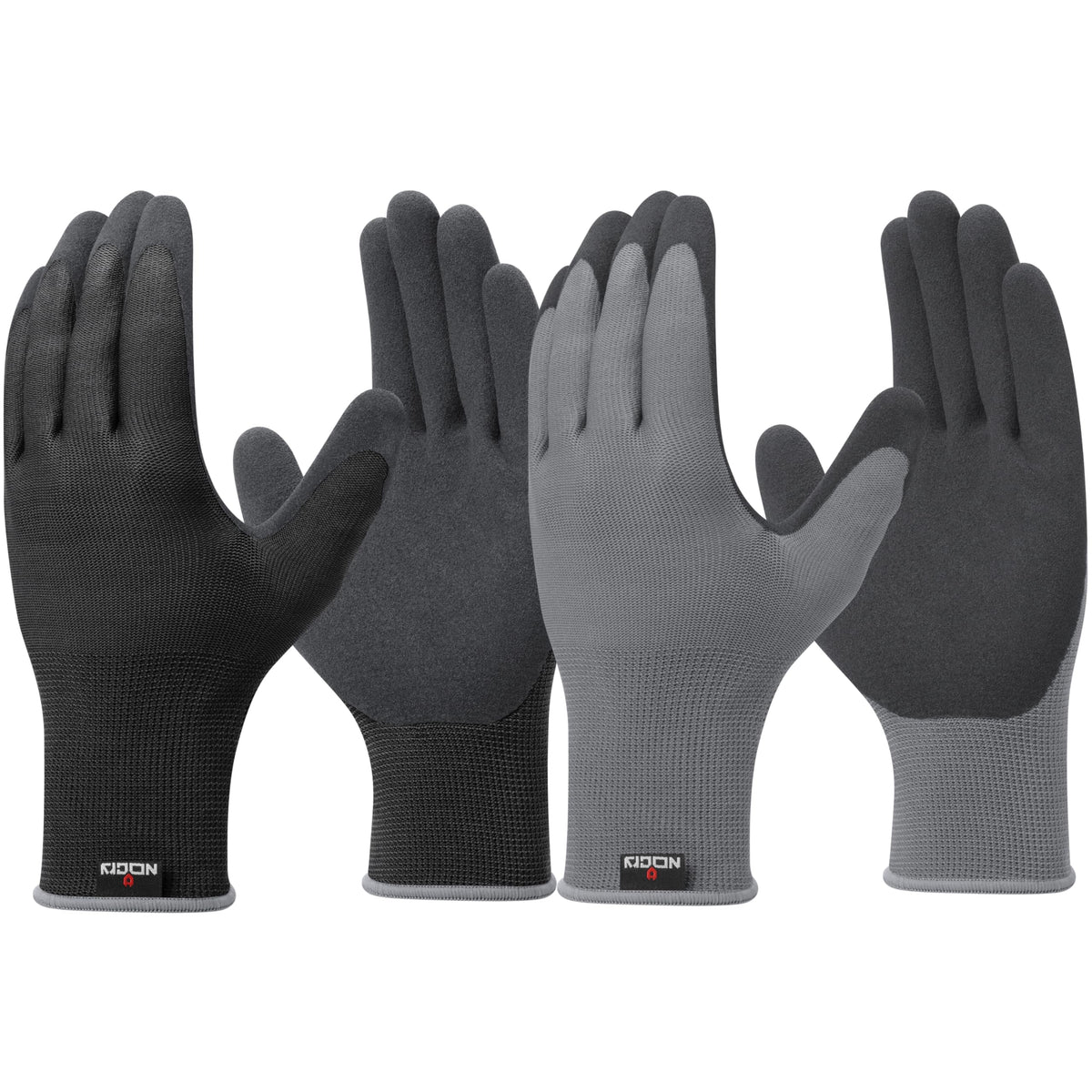 Nocry Gardening Gloves For Men With Strong Grip And Touchscreen Tips - Breathable Rubber Coated Garden Gloves With Superior Dext