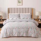 Elegant Comfort Ultra Soft 4-Piece 100% Turkish Cotton Flannel Sheet Set - Holiday Christmas Flannel Sheets, Warm And Cozy Premium Quality, Deep Pocket Fitted Sheet- Full, Poinsettia