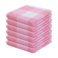Homaxy 100% Cotton Waffle Weave Check Plaid Dish Cloths, 12 x 12 Inches, Super Soft and Absorbent Dish Towels Quick Drying Dish 