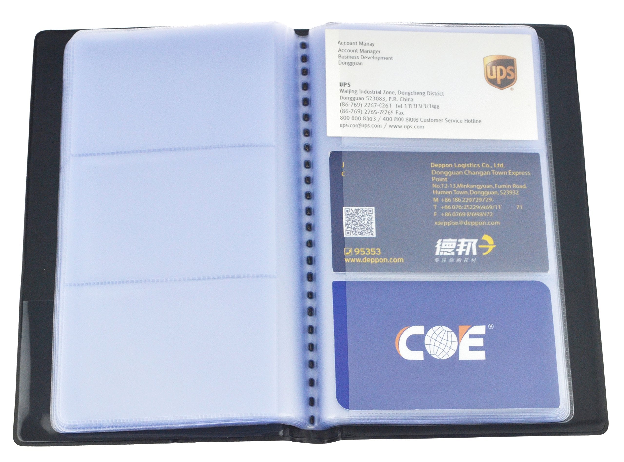 Samyo Business Card Book Holder Name Card Organizer Professional Office Journal Organizer Holds 240 Cards - Black