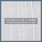 Elrene Home Fashions Jolie Crushed Semi-Sheer Window Curtain, Adjustable Tie-Top Single Panel, 52'' X 95'' (1 Panel), White