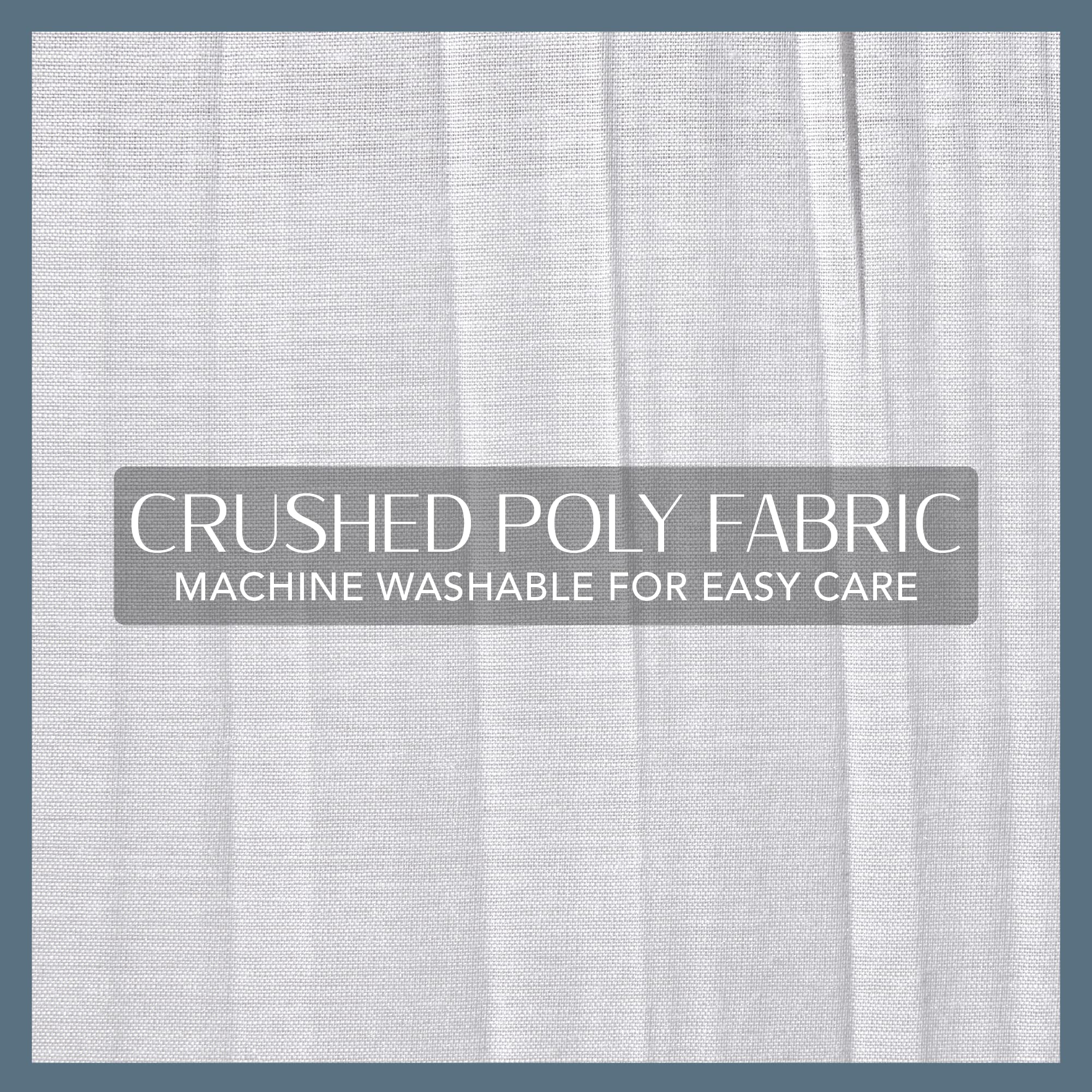 Elrene Home Fashions Jolie Crushed Semi-Sheer Window Curtain, Adjustable Tie-Top Single Panel, 52'' X 95'' (1 Panel), White