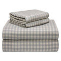 Pointehaven 180 Gsm Luxury 100% Soft Cotton Printed Flannel Sheet Set, Queen, Farmhouse Plaid - Warm & Cozy - Pre-Shrunk -Deep P