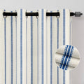 Driftaway Farmhouse Linen Blend Blackout Curtains 96 Inches Long For Bedroom Vertical Striped Printed Linen Curtains Thermal Ins