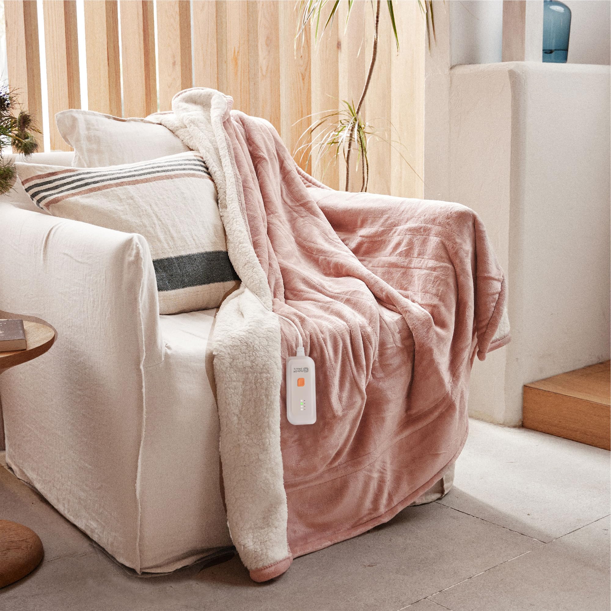 Gotcozy Heated Blanket Electric Throw 50 ' 'X60 ' '- Soft Silky Plush Electric Blanket With 4 Heating Level & 3 Hour Auto Off He
