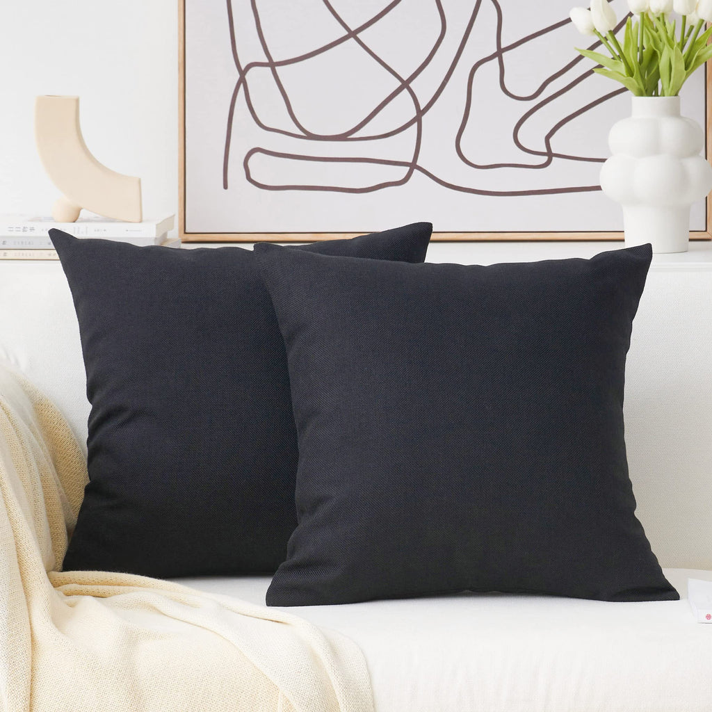 Home Brilliant Halloween Decor Set Of 2 Decoration Cushion Covers For Bed Linen Pillow Cover For Couch, 22 Inch, 55 Cm, Black