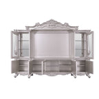 Acme Bently Wooden Entertainment Center with Glass Doors in Champagne Silver