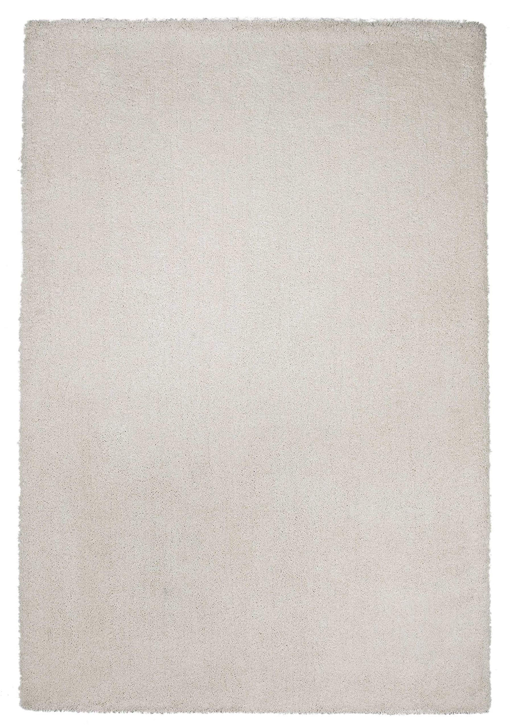 HomeRoots Polyester 8' x 11' Solid Ivory Shag Area Rug