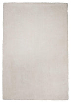 HomeRoots Polyester 8' x 11' Solid Ivory Shag Area Rug