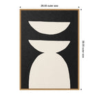 Sylvie White Geometric Abstract Framed Canvas by July Art Prints