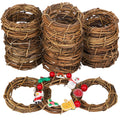 Ruisita 24 Pieces Grapevine Wreaths Vine Branch Wreath Natural 3 Inch Christmas Rattan Wreath Garland Decoration for Christmas H