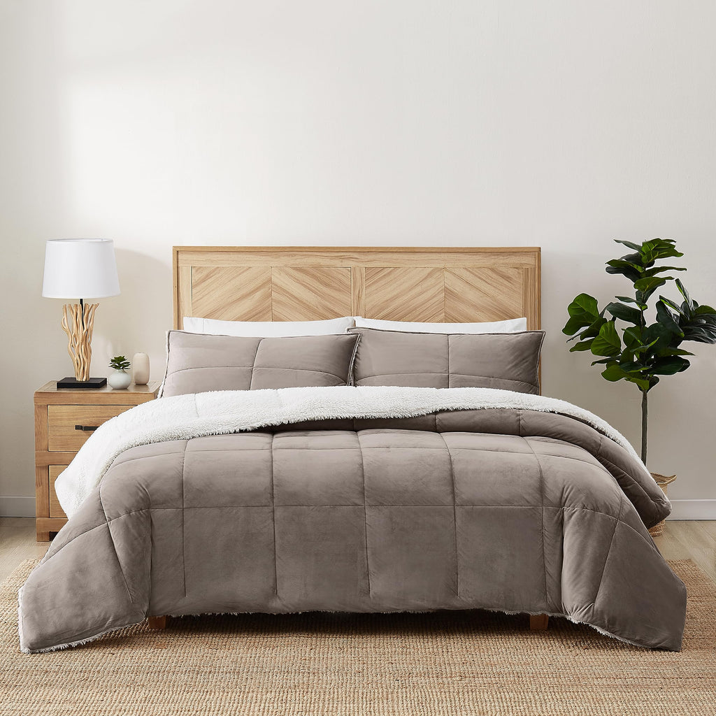 Ugg 00435 Blissful King Comforter Set Reversible Soft Microfiber 3 Pieces Comforter And Pillowcases Machine Washable Soft Cozy B