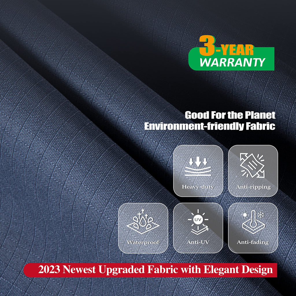 Patio Chair Covers, Deep Seat Lounge Chair Dining Chair Cover, Heavy Duty Waterproof Uv Resistant Outdoor Furniture Cover, Grey, 35' W X 39' D X 36' H