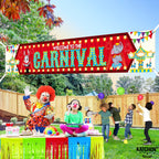 Katchon, Xtralarge Welcome To The Carnival Banner - 120X20 Inch | Carnival Theme Party Decorations | Circus Theme Party Decorati