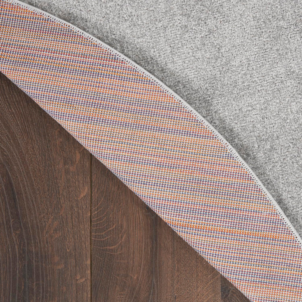 Nourison Essentials Indoor/Outdoor Silver Grey 10' X Round Area Rug, Easy Cleaning, Non Shedding, Bed Room, Living Room, Dining Room, Backyard, Deck, Patio (10 Round)