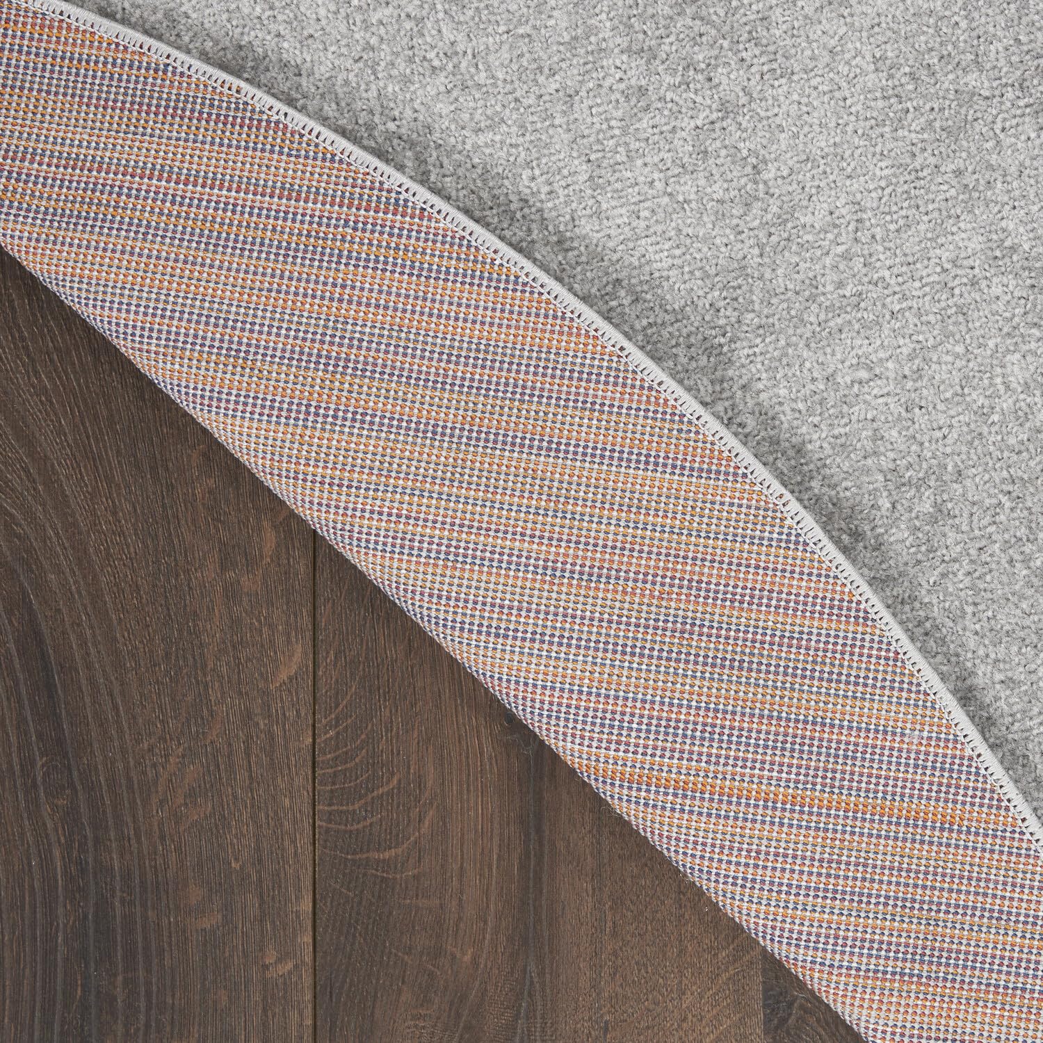 Nourison Essentials Indoor/Outdoor Silver Grey 10' X Round Area Rug, Easy Cleaning, Non Shedding, Bed Room, Living Room, Dining Room, Backyard, Deck, Patio (10 Round)