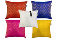 Everia Chanderi Zari Silk Designer Cushion Cover 300Tc 16X16 Inches (40X40 Cms) (Multicolor)