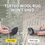 Nicetown Machine Washable Rug - 4 X 6 Rugs For Living Room Non-Slip Bedroom Rug Vintage Trellis Rug Ultra-Thin Throw Rug Distres