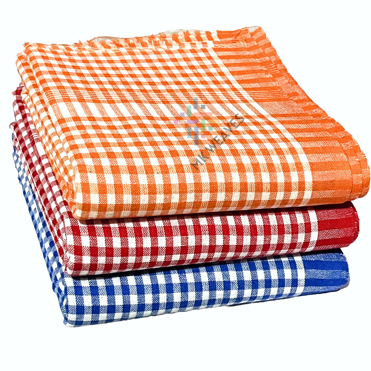 Mk weaves 100% Cotton 250 GSM Bath Towels Gamcha (30X60 Inches) XL (Pack of 3)